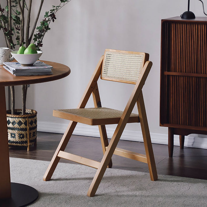 椅子・チェア|芸術感 ウッド 藤編み椅子 おしゃれ
