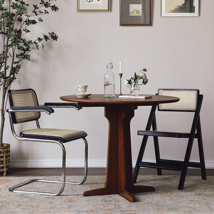 椅子・チェア|芸術感 ウッド 藤編み椅子 おしゃれ