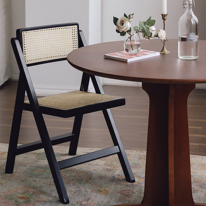 椅子・チェア|芸術感 ウッド 藤編み椅子 おしゃれ