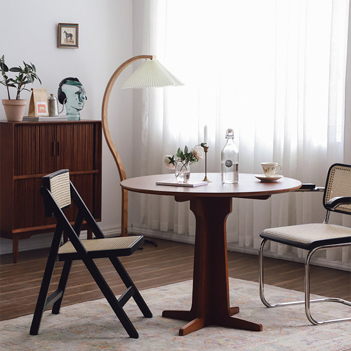 椅子・チェア|芸術感 ウッド 藤編み椅子 おしゃれ