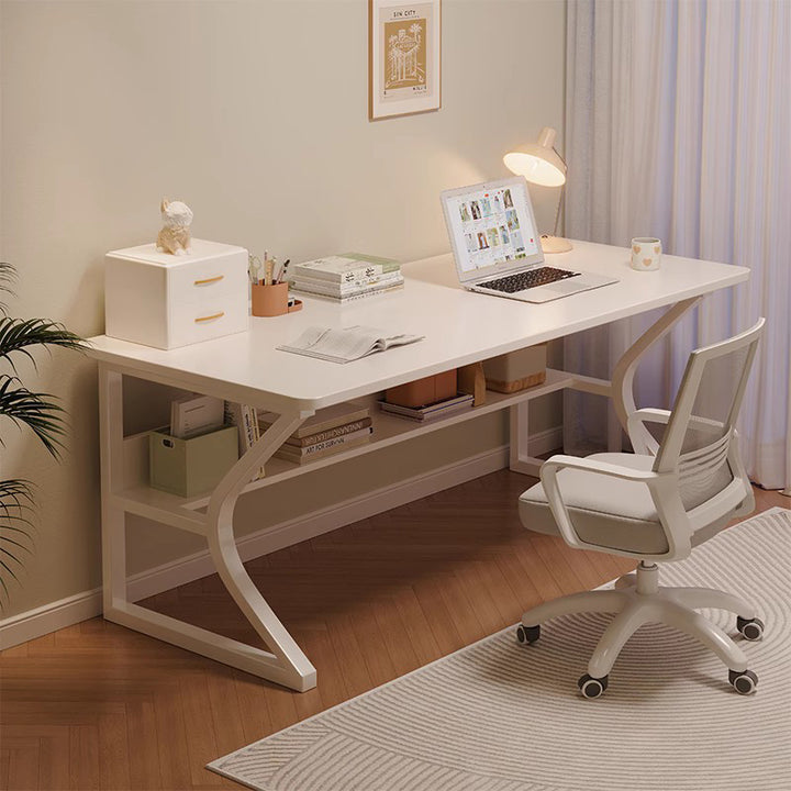 デスク|クリーム風 シンプルデザイン おしゃれ