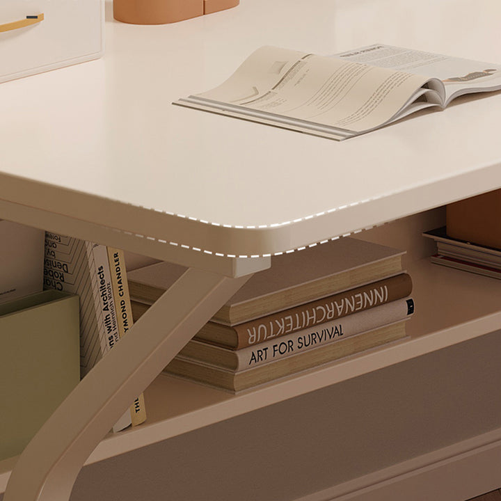 デスク|クリーム風 シンプルデザイン おしゃれ