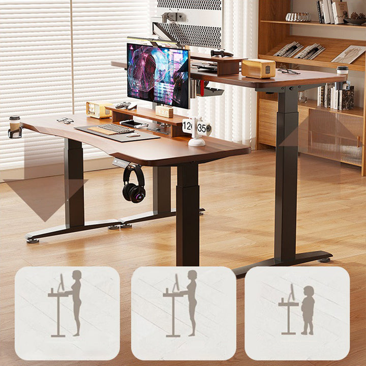 昇降デスク|ナチュラル ダブルモーター スタンディングデスク