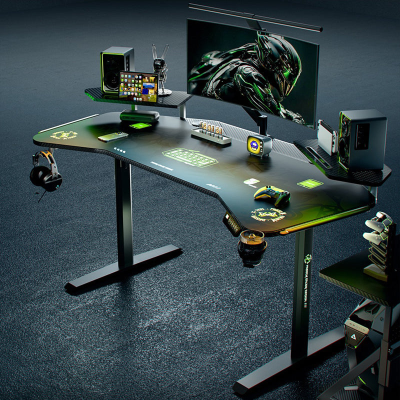 昇降デスク|ハイテクデザイン パソコンデスク ブラック