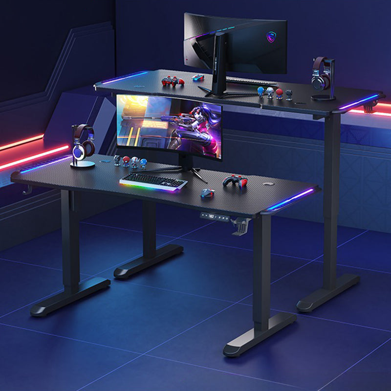 昇降デスク|シンプル ブラックカラー 高さ調整可能