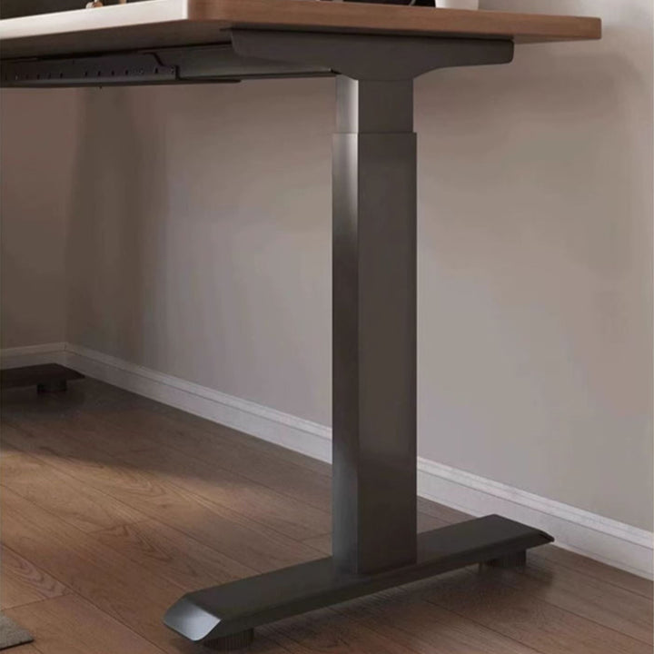 昇降デスク| L字デスク ナチュラル 電動昇降機能