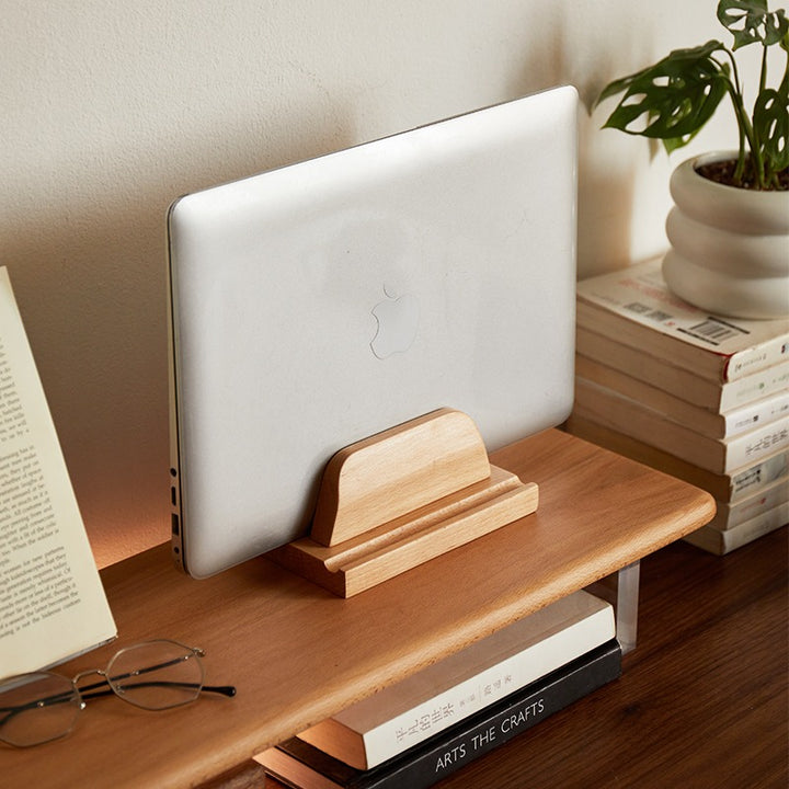PCスタンド・パソコンスタンド|木製 調整可能 ナチュラル