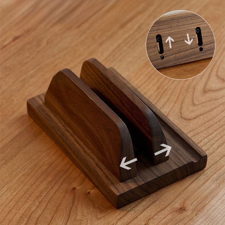 PCスタンド・パソコンスタンド|木製 調整可能 ナチュラル