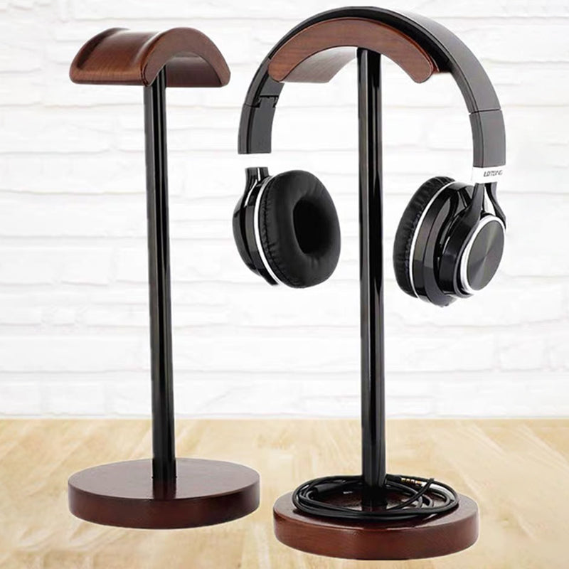 ヘッドホンスタンド|ウッド アーチ形デザイン 金属構造