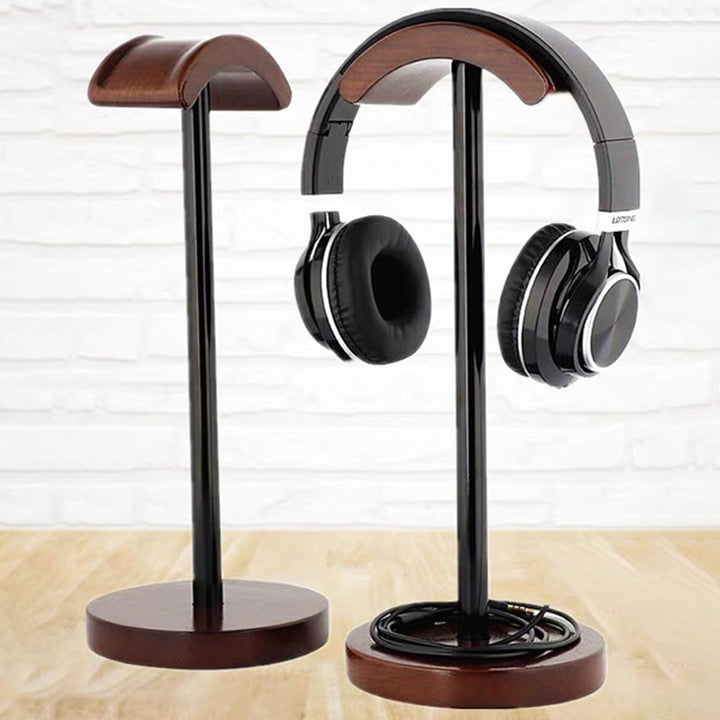 ヘッドホンスタンド|ウッド アーチ形デザイン 金属構造