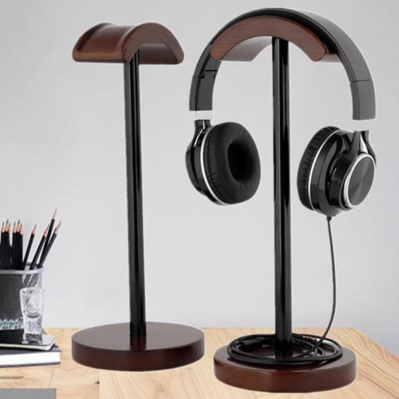 ヘッドホンスタンド|ウッド アーチ形デザイン 金属構造