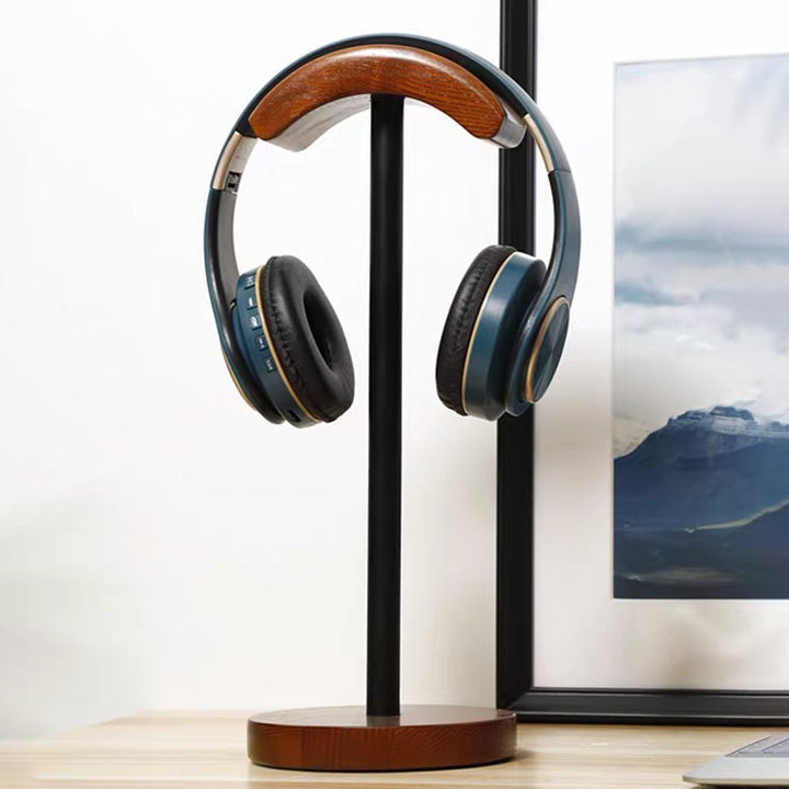 ヘッドホンスタンド|ウッド アーチ形デザイン 金属構造