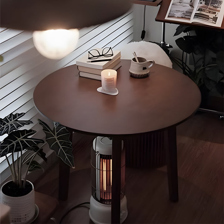 ダイニングテーブル | 丸いデザイン 天然の木目 シンプル